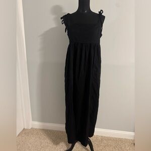 Old Navy Women’s Elegant Black Spaghetti Straps Midi  Dress LT